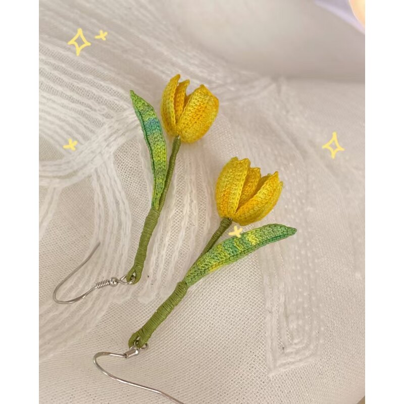 Crochet Earring Manufacturer - OEM/ODM Custom Tulip Drop Floral Wedding