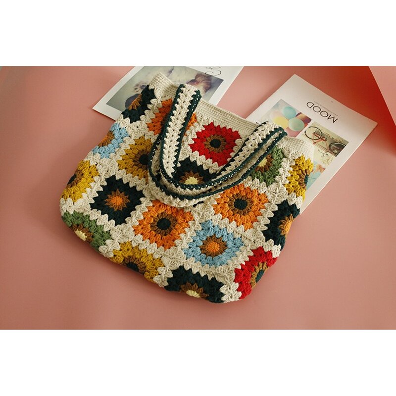 Crocheted Bag Manufacturer - OEM/ODM Custom Large Capacity Sunflower Bag