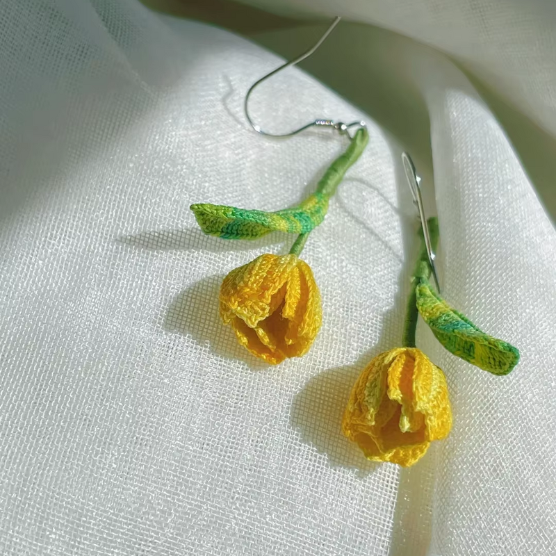 Crochet Earring Manufacturer - OEM/ODM Custom Tulip Floral Wedding Dangler