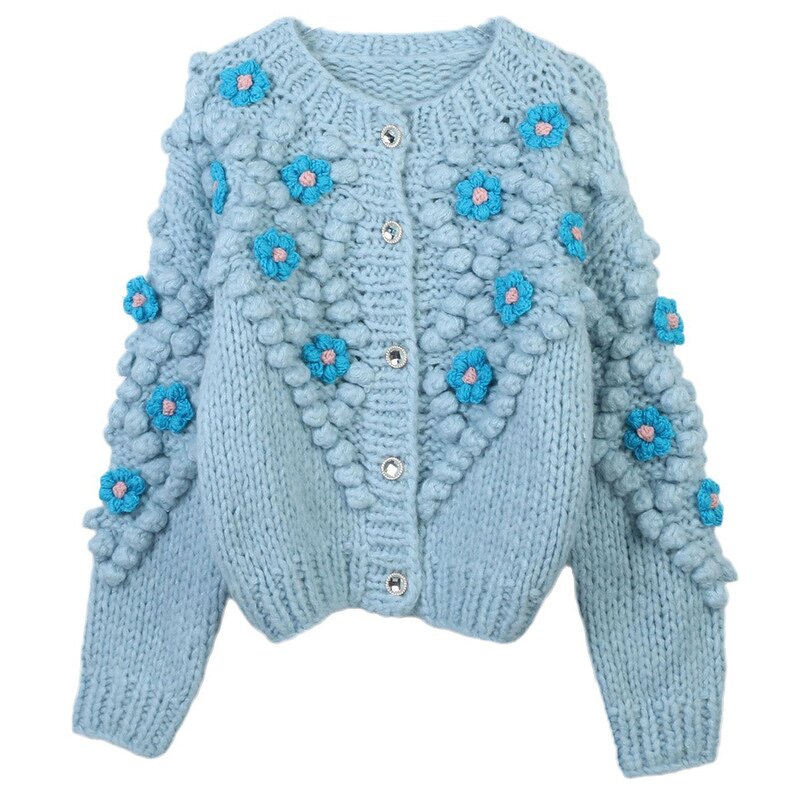 Knitted Sweater Manufacturer - OEM/ODM Custom Collarless Forest Flower Top
