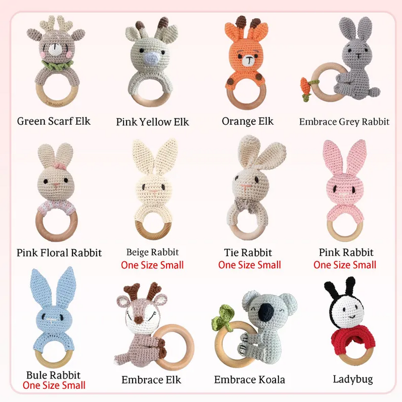 Rattle Toy Manufacturer - OEM/ODM Custom Crochet Baby Animal Rattles