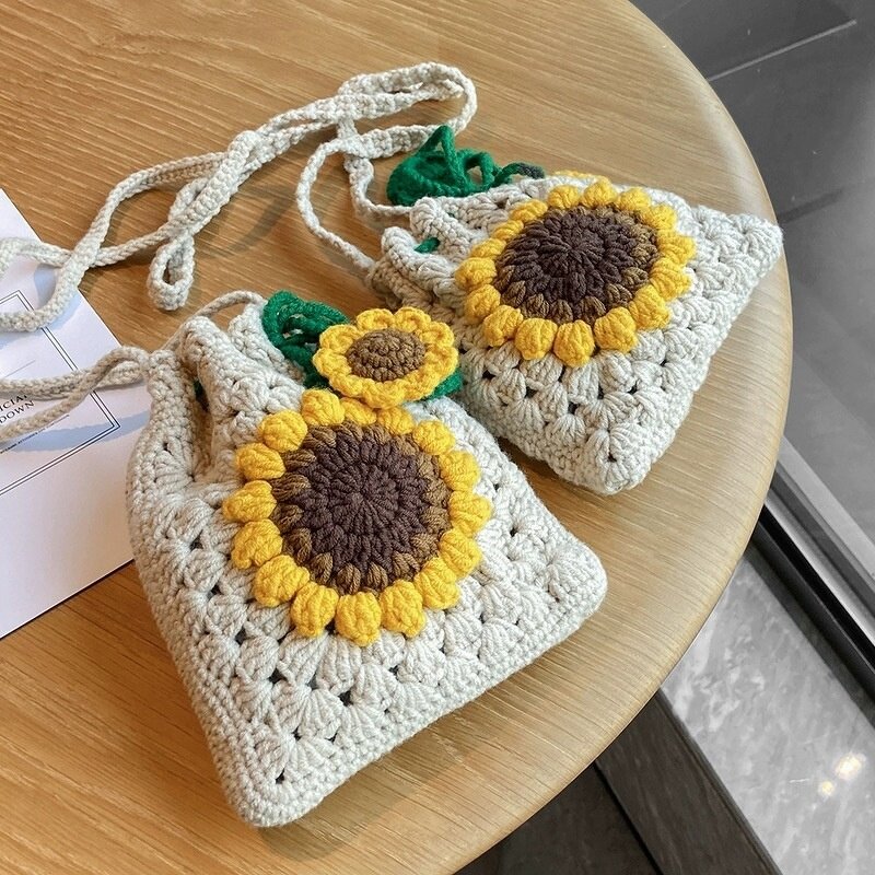 Crossbody Bag Manufacturer - OEM/ODM Custom Handmade Sunflower Mini Phone