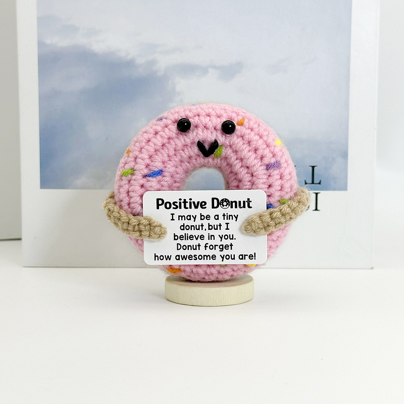 Crochet Plush Manufacturer - OEM/ODM Custom Donut Positive Quote Gift