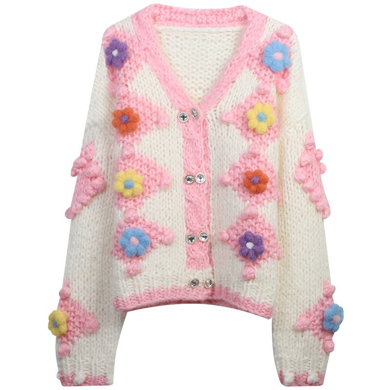 Cardigan Manufacturer - OEM/ODM Custom Autumn Winter V-Neck Loose Fit