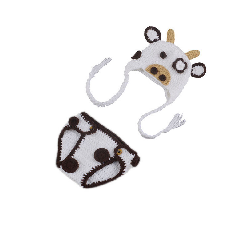 Infant Set Manufacturer - OEM/ODM Custom Handmade Knitted Cow Beanies