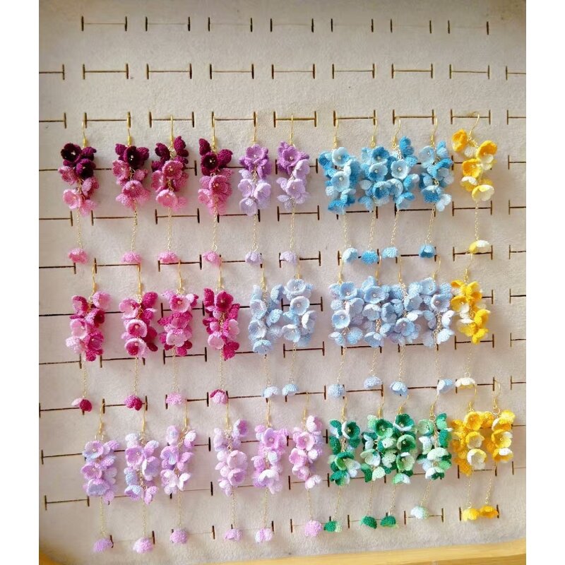 Crochet Earring Manufacturer - OEM/ODM Custom Sunflower Lace Gold Plated