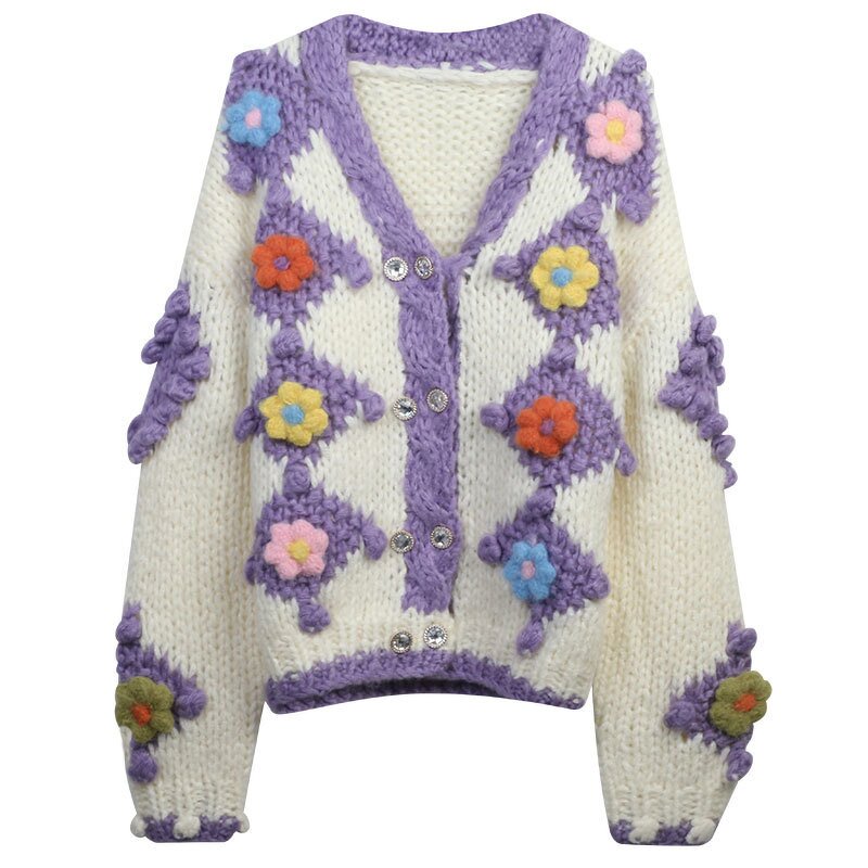 Cardigan Manufacturer - OEM/ODM Custom Autumn Winter V-Neck Loose Fit