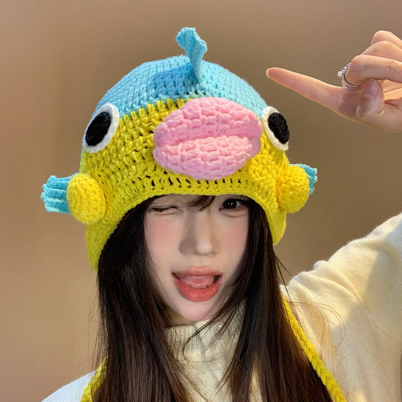 Crochet Hat Manufacturer - OEM/ODM Custom Autumn Winter Cartoon Fish Hat