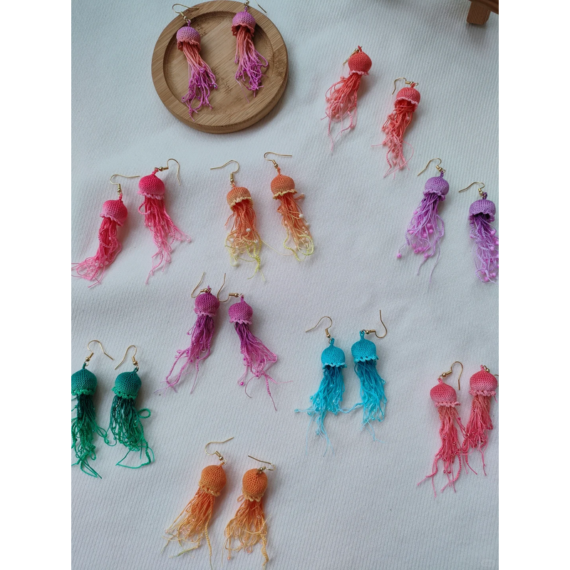 Crochet Earring Manufacturer - OEM/ODM Custom Acaleph Micro Jellyfish Jewelry