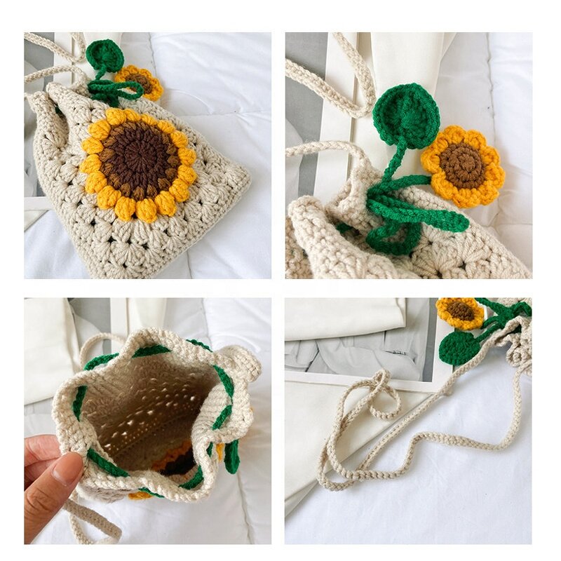 Crossbody Bag Manufacturer - OEM/ODM Custom Handmade Sunflower Mini Phone