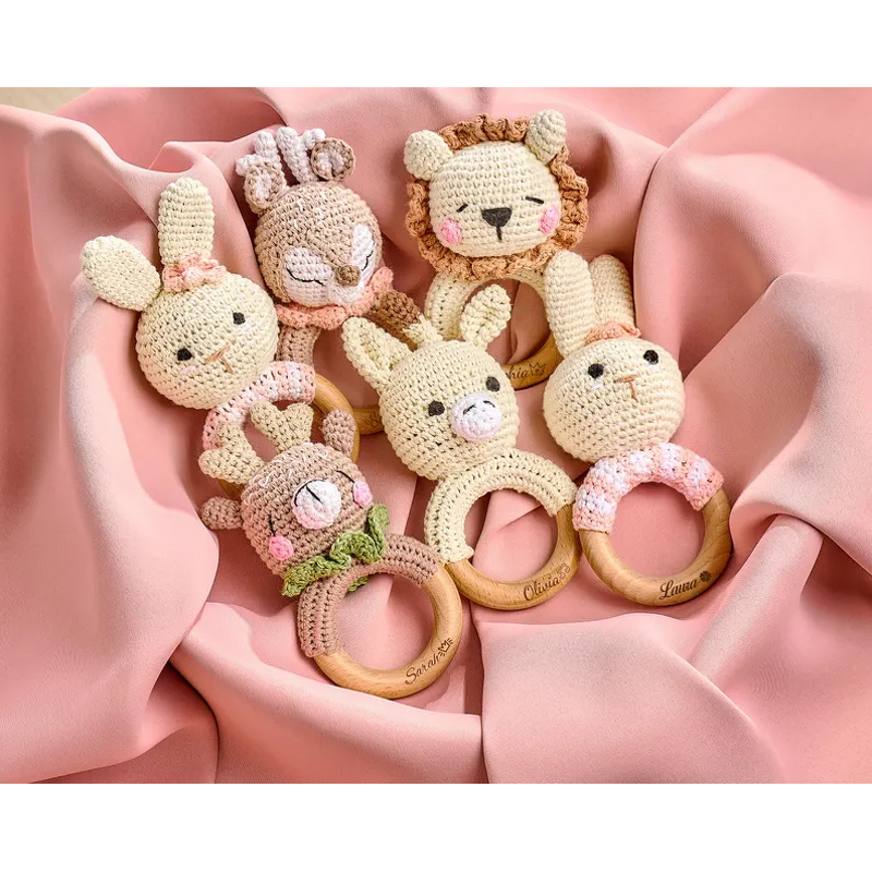 Rattle Toy Manufacturer - OEM/ODM Custom Crochet Baby Animal Rattles