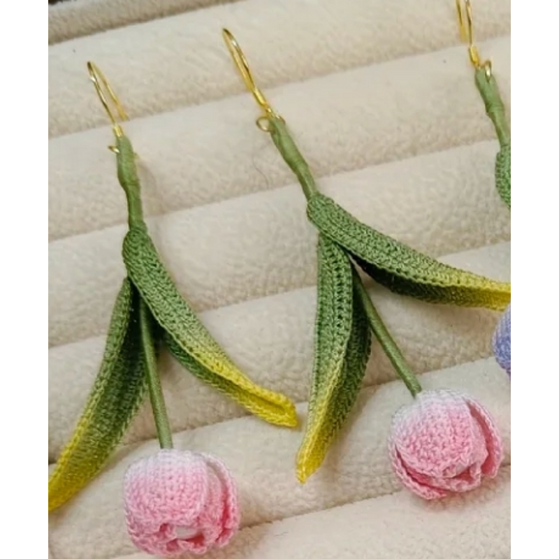 Crochet Earring Manufacturer - OEM/ODM Custom Tulip Drop Floral Wedding