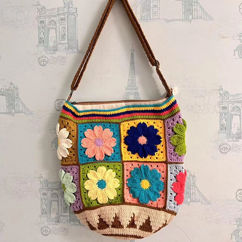 Tote Bag Manufacturer - OEM/ODM Custom Handmade Crochet Girl Flower Bag