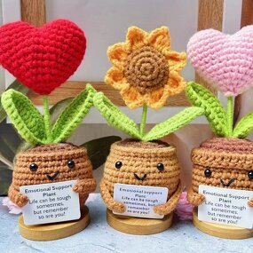 Crochet Plant Manufacturer - OEM/ODM Custom Sunflower Potted Eco-Friendly