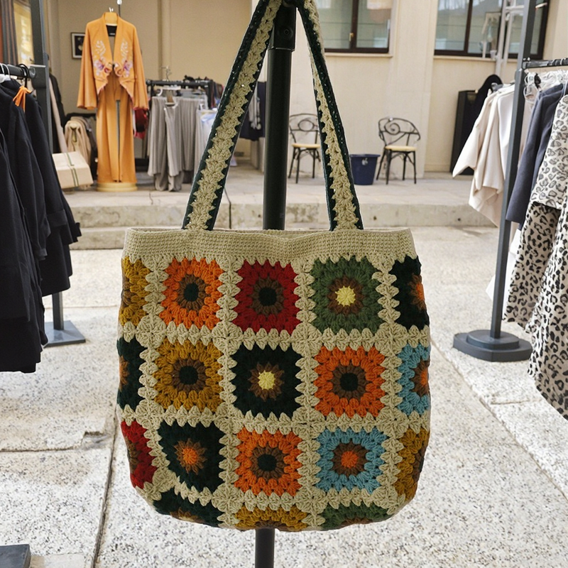 Crocheted Bag Manufacturer - OEM/ODM Custom Large Capacity Sunflower Bag