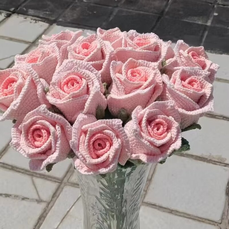 Crochet Bouquet Manufacturer - OEM/ODM Custom Handmade Rose Artificial Flower