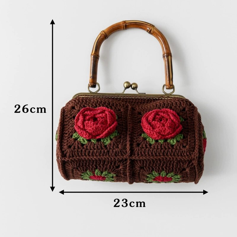 Crocheted Handbag Manufacturer - OEM/ODM Custom Handmade Rose Decoration