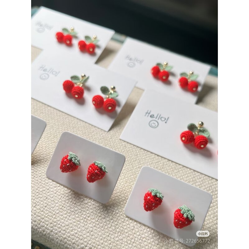 Crochet Earring Manufacturer - OEM/ODM Custom Micro DMC Floss Fruits Jewelry