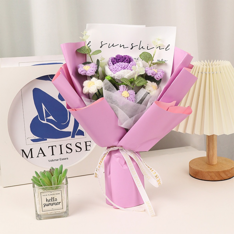 Knitted Bouquet Manufacturer - OEM/ODM Custom Handmade Wool Crochet Flowers