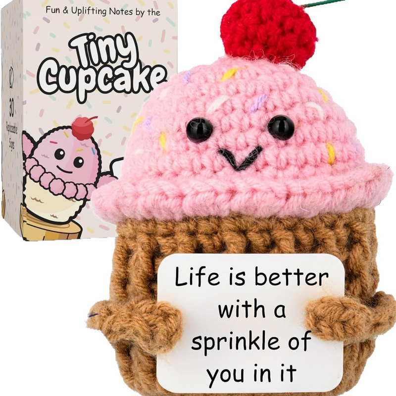 Crochet Doll Manufacturer - OEM/ODM Custom Cupcake Positive Quote Ornament