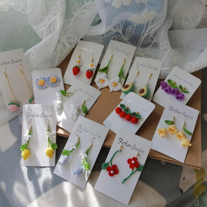 Crochet Earring Manufacturer - OEM/ODM Custom Sunflower Lace Gold Plated