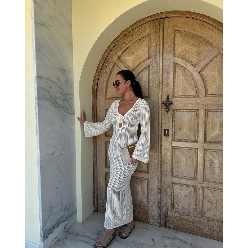 Long Skirt Manufacturer - OEM/ODM Custom Elegant Chiffon Open Back