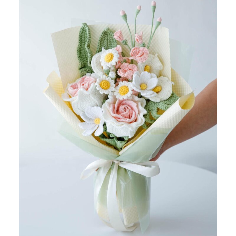 Crochet Bouquet Manufacturer - OEM/ODM Custom Rose Artificial Crochet Gift
