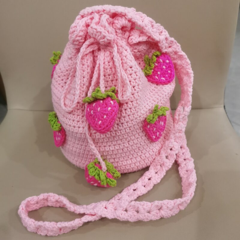 Crochet Bag Manufacturer - OEM/ODM Custom Handmade Strawberry Cake Gift