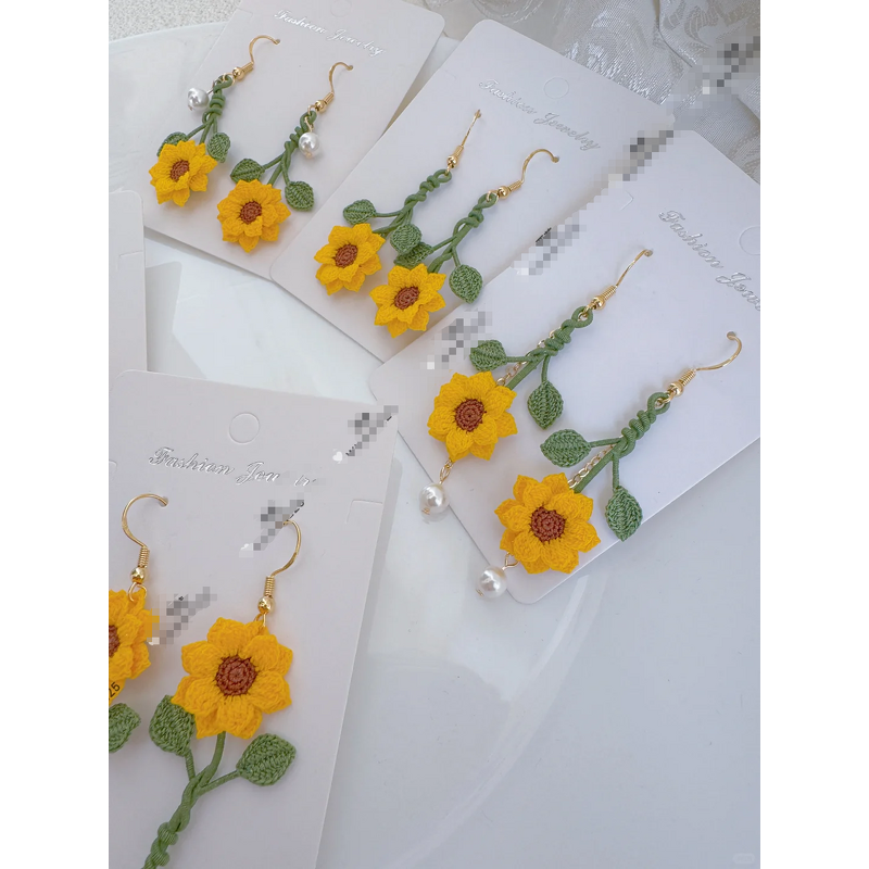 Crochet Earring Manufacturer - OEM/ODM Custom Sunflower Miniature Necklace
