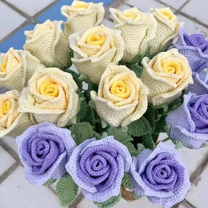 Crocheted Rose Manufacturer - OEM/ODM Custom Bubble Rose Simulation Flower