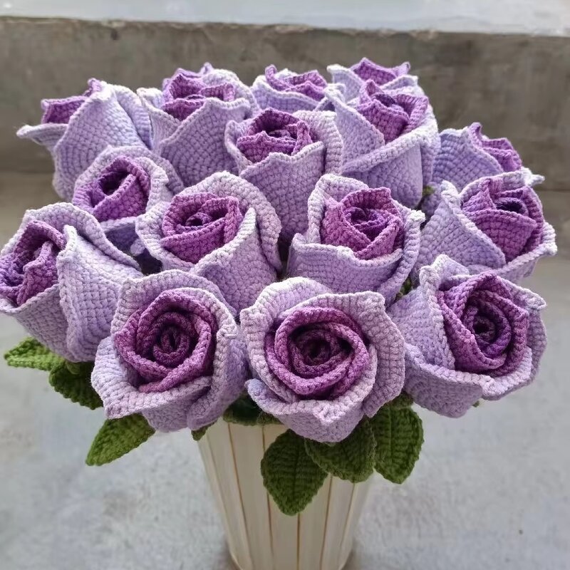 Crochet Bouquet Manufacturer - OEM/ODM Custom Handmade Rose Artificial Flower