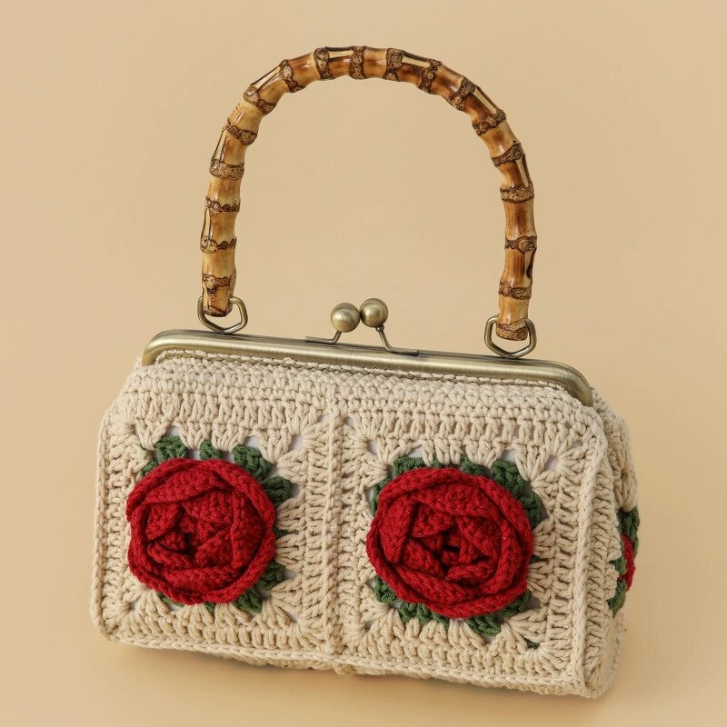Crocheted Handbag Manufacturer - OEM/ODM Custom Handmade Rose Decoration