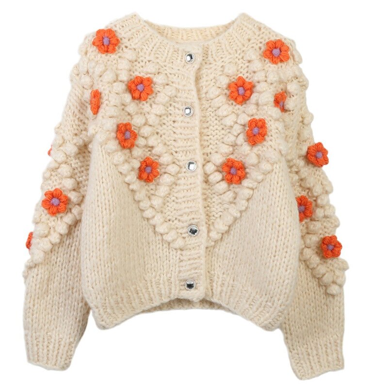 Knitted Sweater Manufacturer - OEM/ODM Custom Collarless Forest Flower Top
