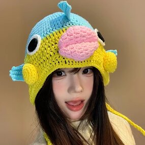 Crochet Hat Manufacturer - OEM/ODM Custom Autumn Winter Cartoon Fish Hat