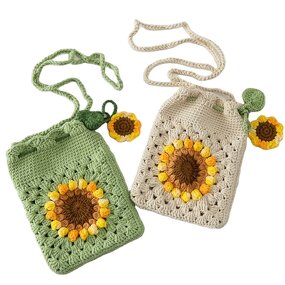 Crossbody Bag Manufacturer - OEM/ODM Custom Handmade Sunflower Mini Phone