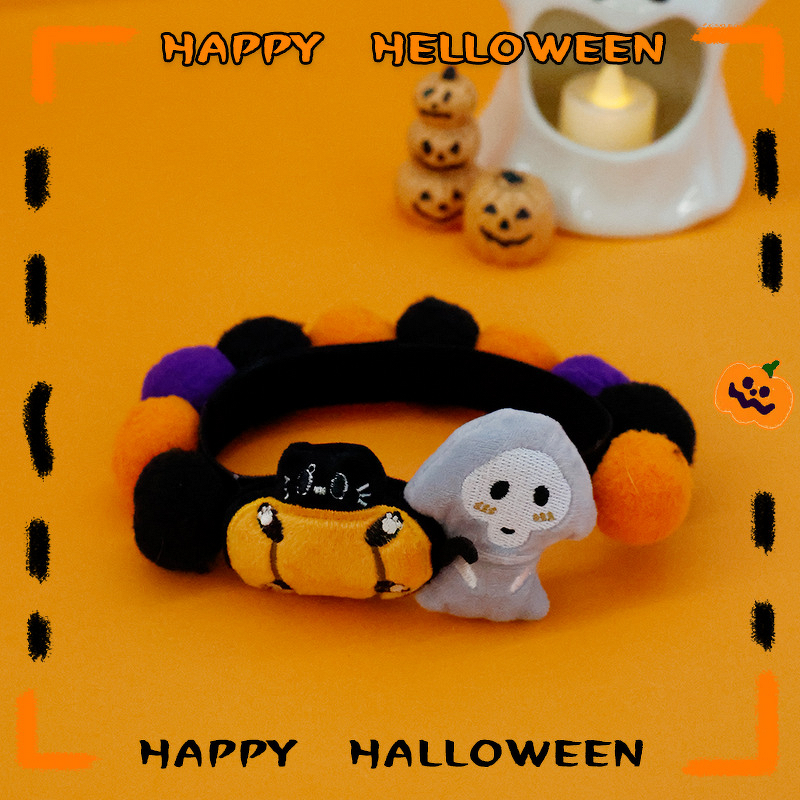 Pet Scarf Manufacturer - OEM/ODM Custom Pumpkin Ghost Dog Scarf Ball