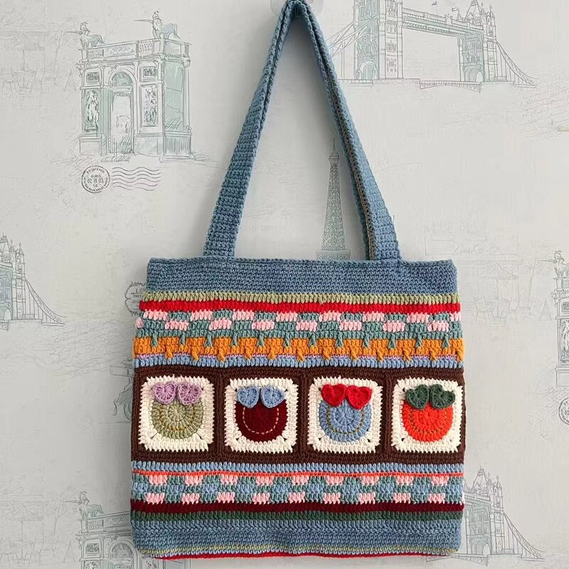Tote Bag Manufacturer - OEM/ODM Custom Handmade Crochet Girl Flower Bag