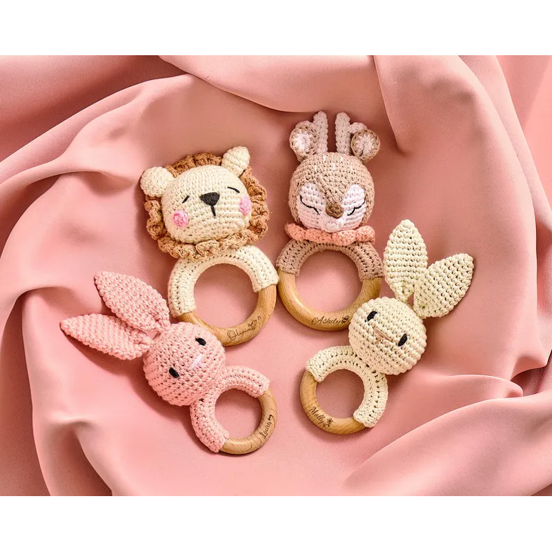 Rattle Toy Manufacturer - OEM/ODM Custom Crochet Baby Animal Rattles