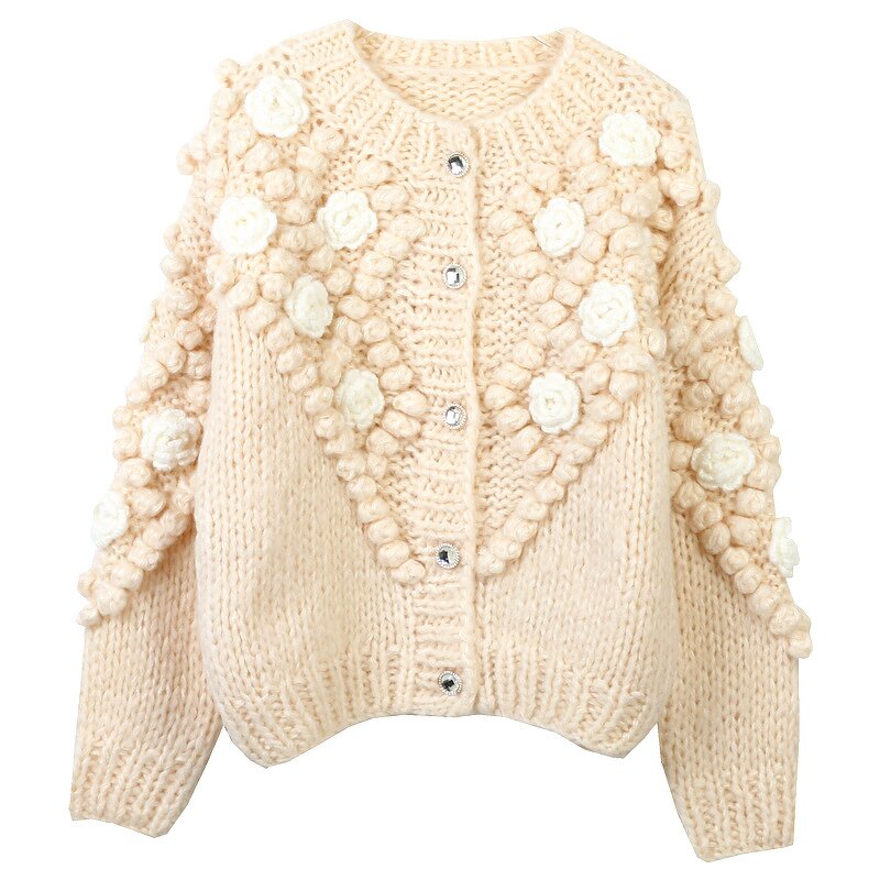 Knitted Sweater Manufacturer - OEM/ODM Custom Collarless Forest Flower Top