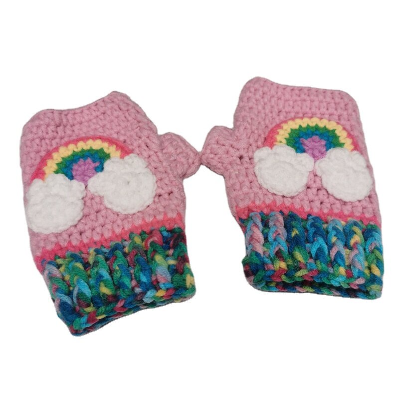 Crochet Gloves Manufacturer - OEM/ODM Custom 100% Milk Cotton Rainbow
