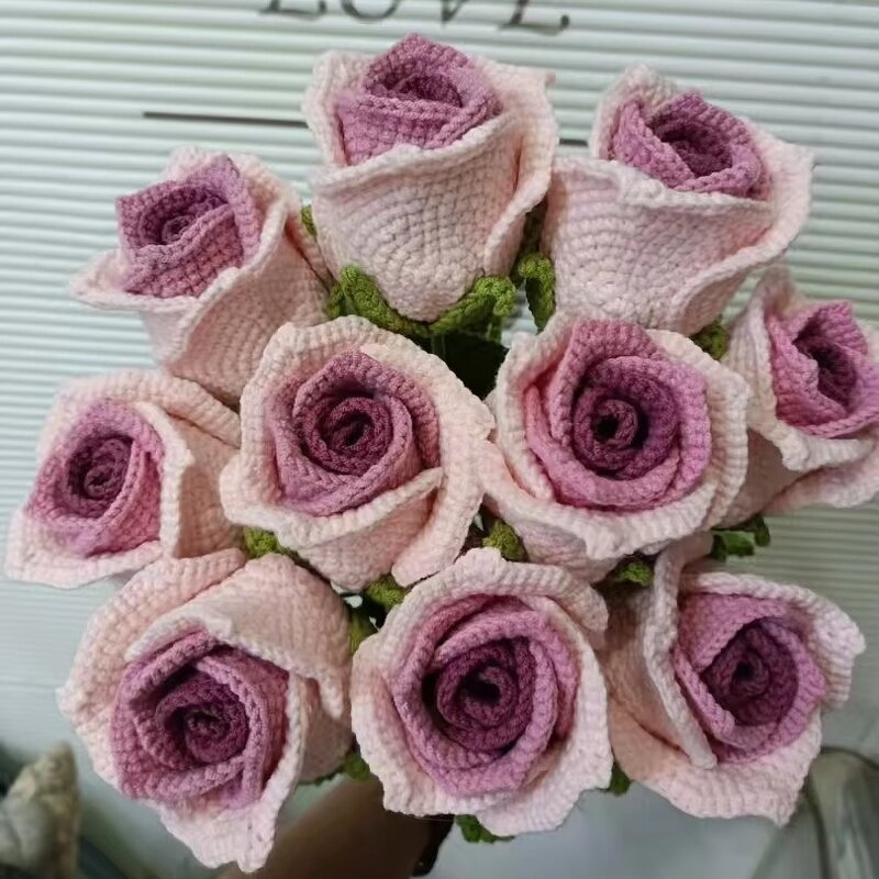 Crochet Bouquet Manufacturer - OEM/ODM Custom Handmade Rose Artificial Flower