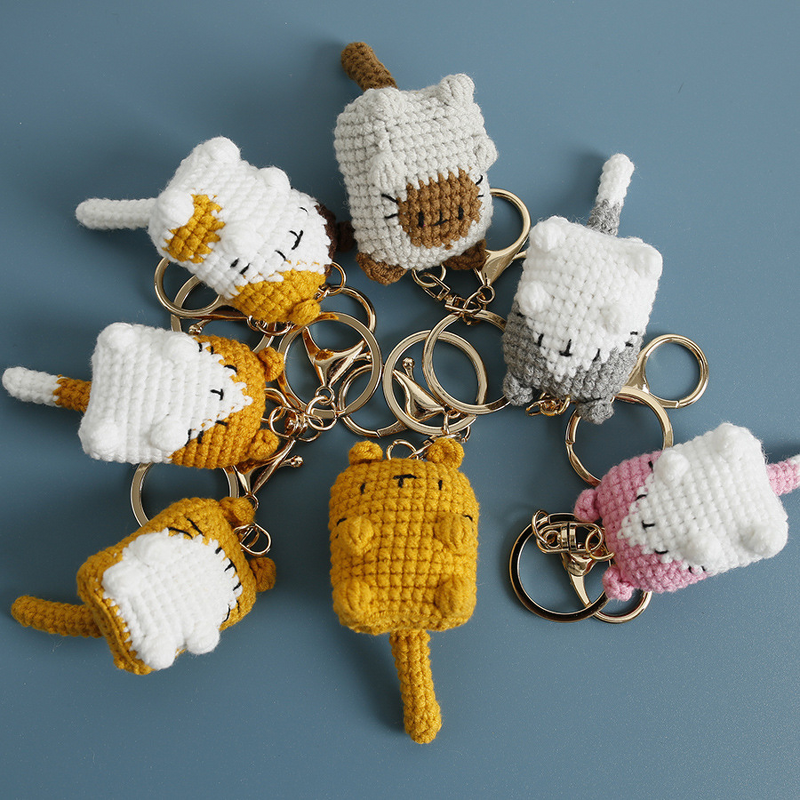 Keychain Manufacturer - OEM/ODM Custom Cute Crocheted Cat Daily Gift