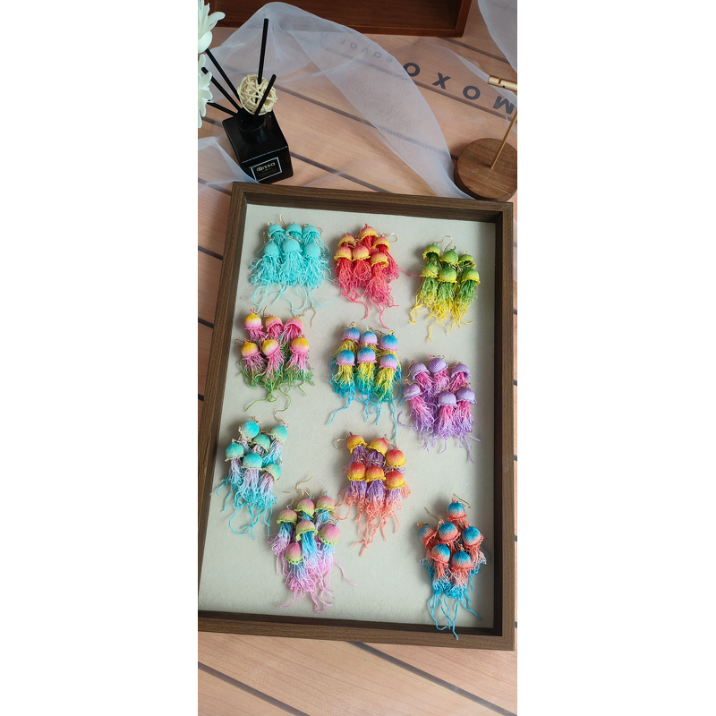 Crochet Earring Manufacturer - OEM/ODM Custom Acaleph Micro Jellyfish Jewelry