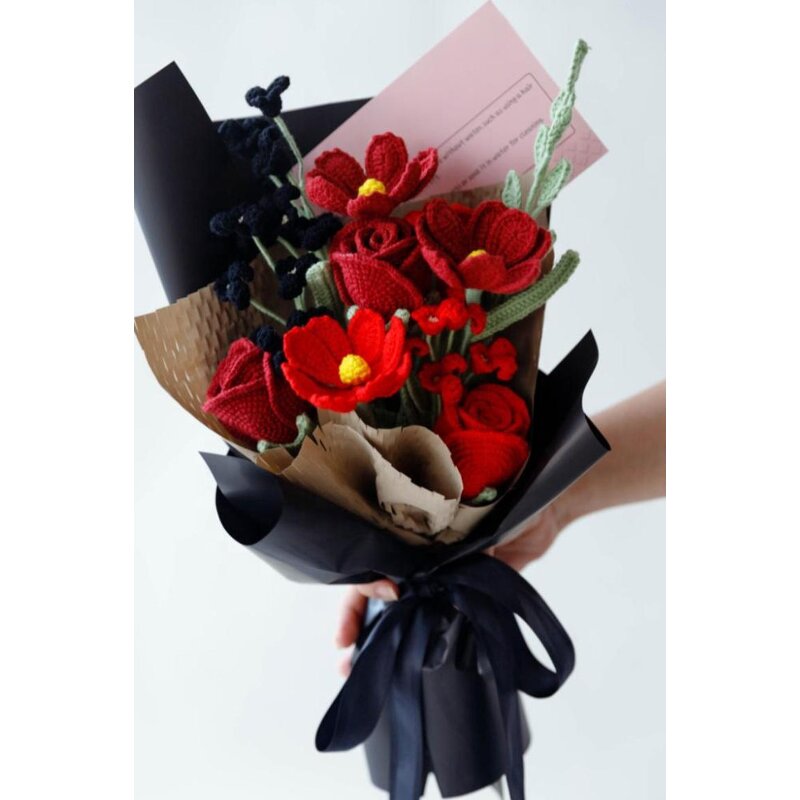 Crochet Bouquet Manufacturer - OEM/ODM Custom Rose Artificial Crochet Gift
