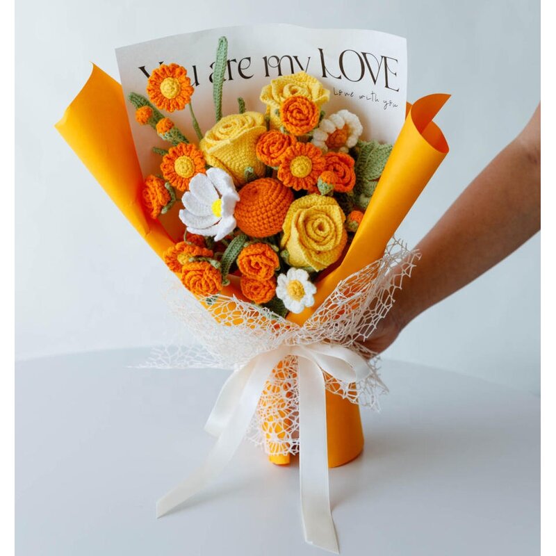 Crochet Bouquet Manufacturer - OEM/ODM Custom Rose Artificial Crochet Gift