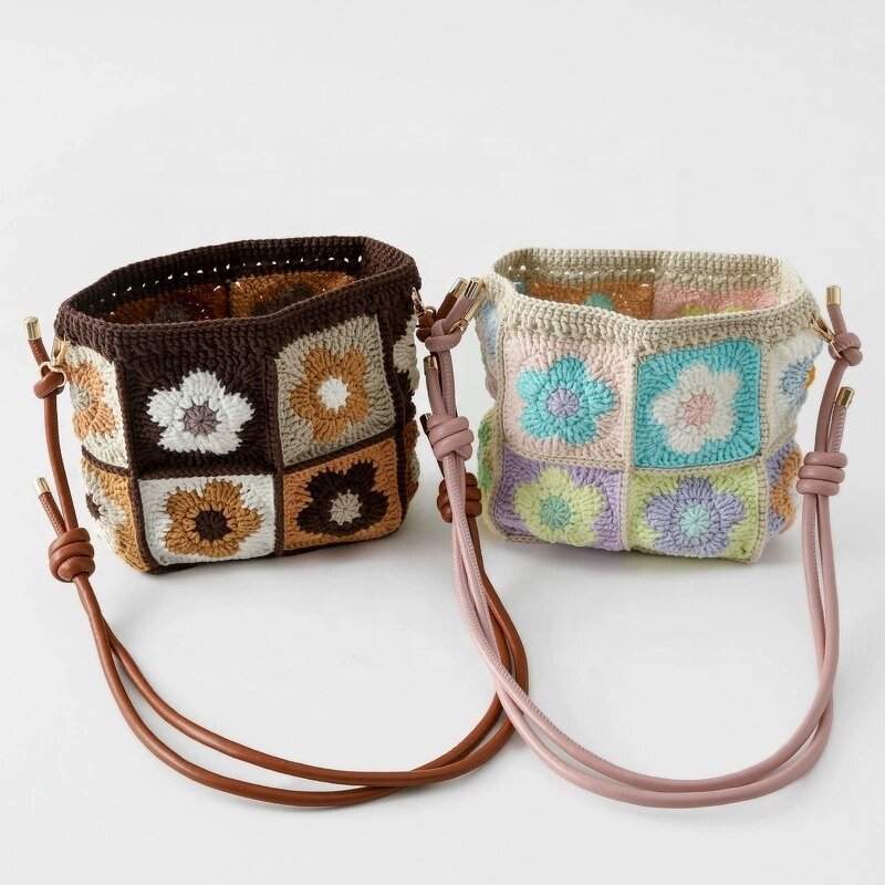 Crossbody Bag Manufacturer - OEM/ODM Custom Four Flowers Knitted Snowflake
