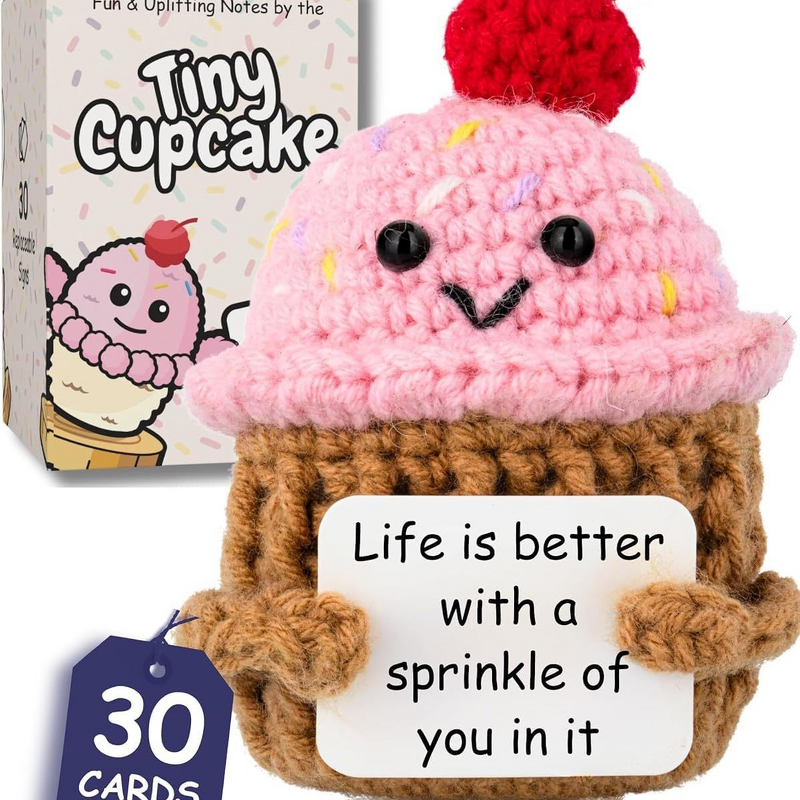 Crochet Doll Manufacturer - OEM/ODM Custom Cupcake Positive Quote Ornament