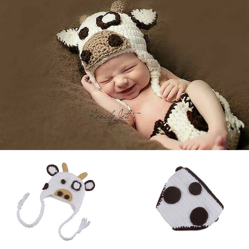 Infant Set Manufacturer - OEM/ODM Custom Handmade Knitted Cow Beanies