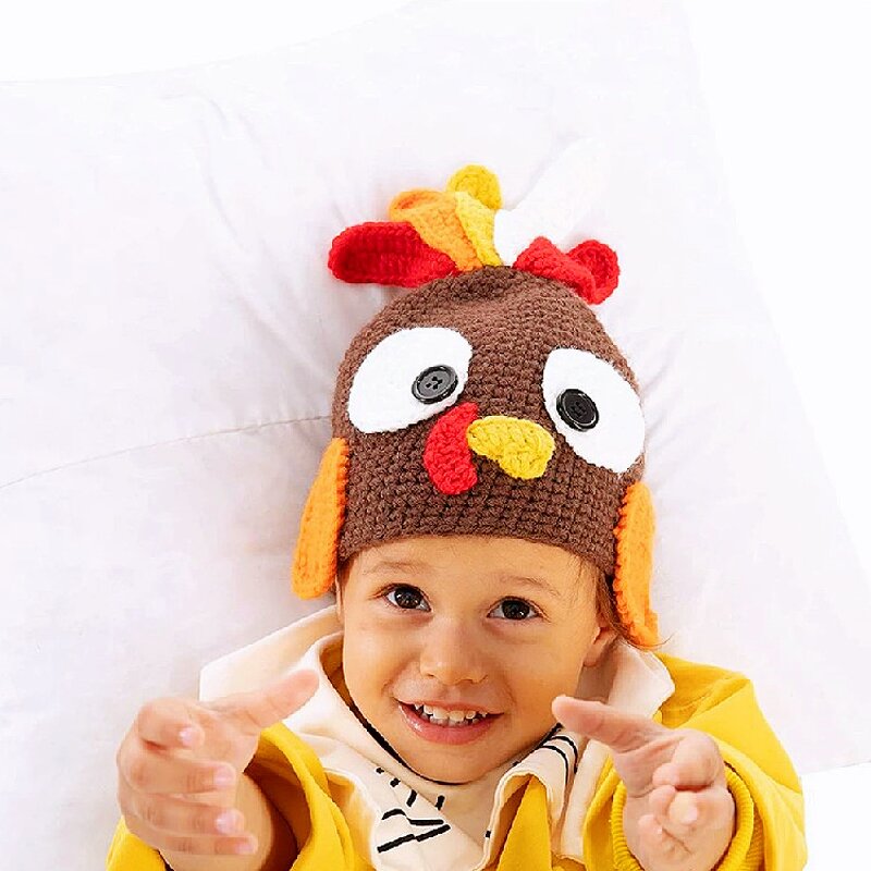 Crochet Hat Manufacturer - OEM/ODM Custom Thanksgiving Turkey Kids Cap