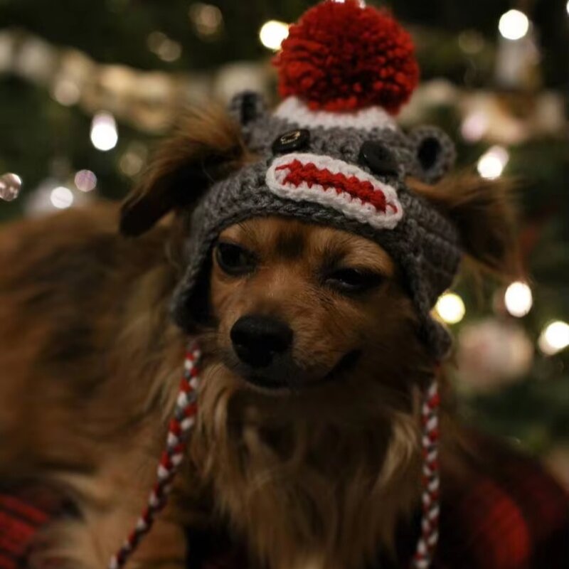 Pet Hat Manufacturer - OEM/ODM Custom Crochet Gray Hat Dog Cat Wear